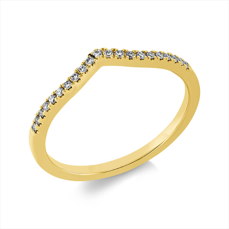 Ring    aus 750/-18 Karat Gelbgold mit 21 Diamanten 0