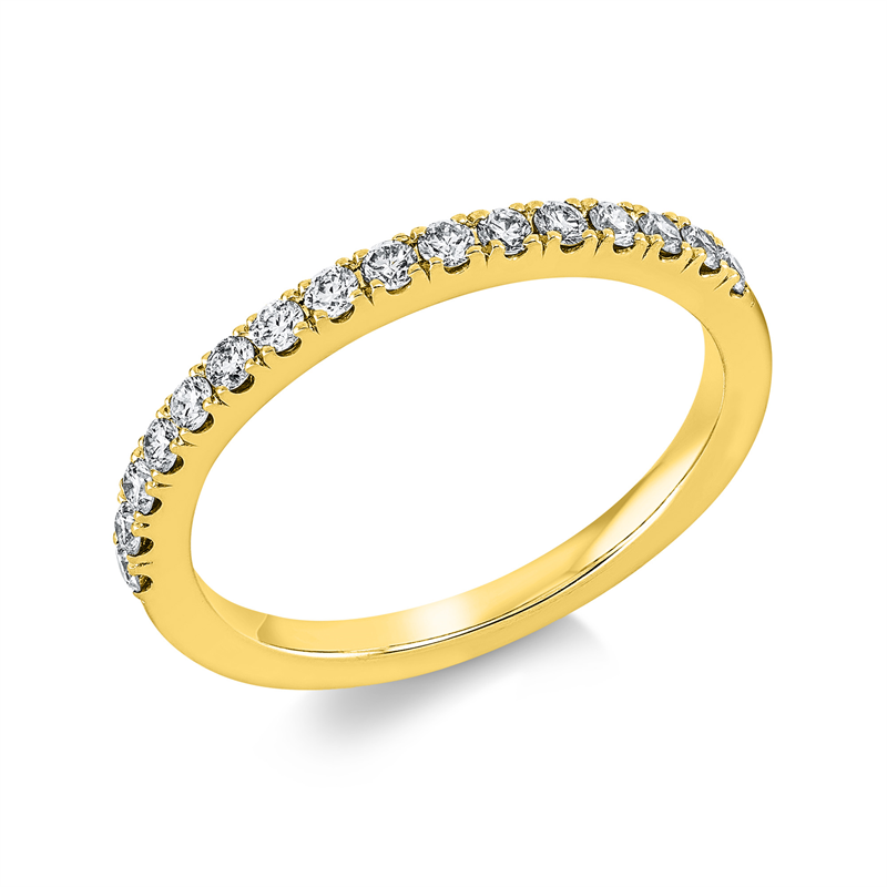 Ring    aus 750/-18 Karat Gelbgold mit 16 Diamanten 0