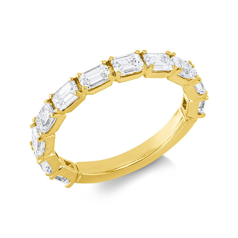 Ring    aus 750/-18 Karat Gelbgold mit 11 Diamanten 1