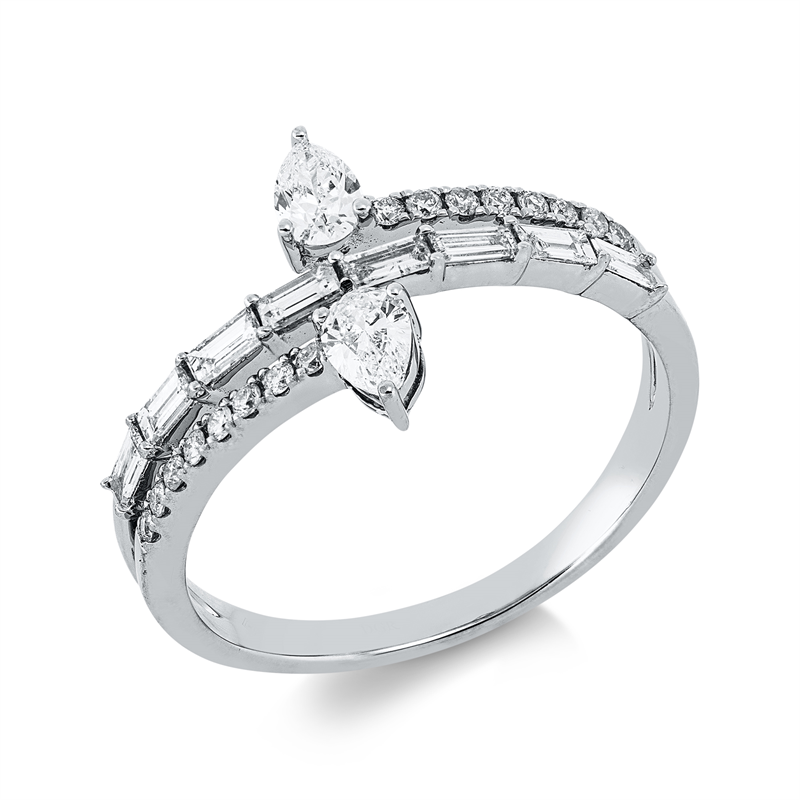 Ring    aus 750/-18 Karat Weißgold mit 26 Diamanten 0