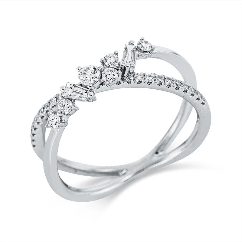 Ring    aus 750/-18 Karat Weißgold mit 33 Diamanten 0