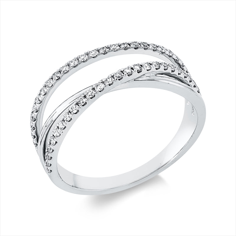 Ring    aus 750/-18 Karat Weißgold mit 50 Diamanten 0