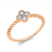 Ring    aus 750/-18 Karat Rotgold mit 5 Diamanten 0