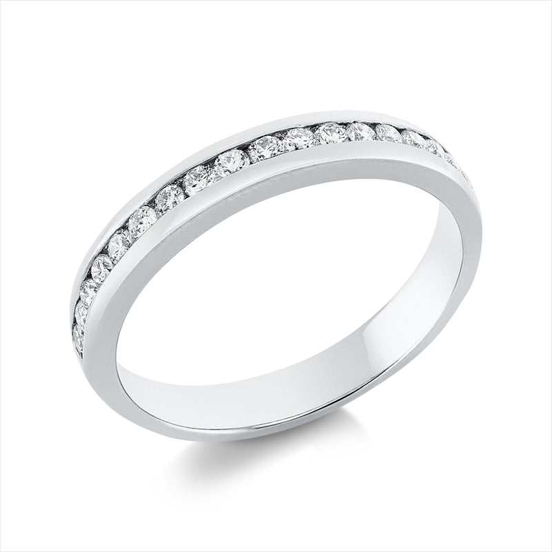 Ring    aus 585/-14 Karat Weißgold mit 18 Diamanten 0