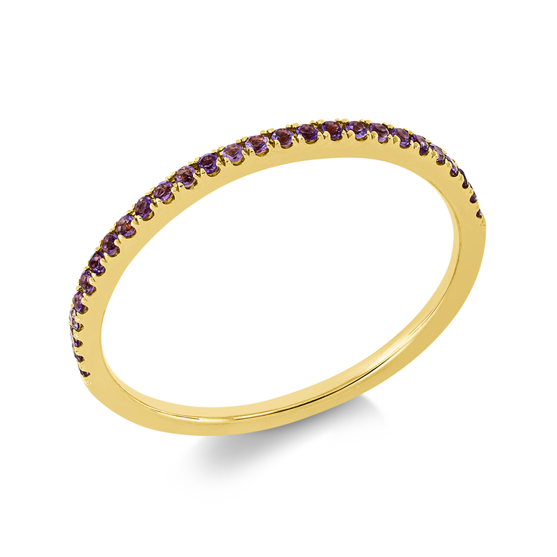 Ring mit Amethyst  aus 750/-18 Karat Gelbgold  