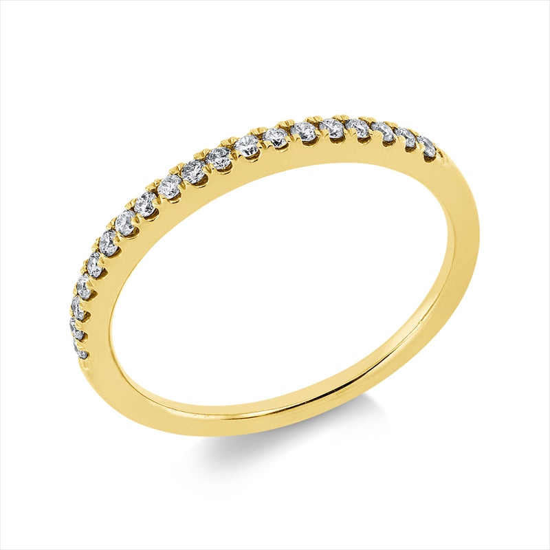 Ring    aus 750/-18 Karat Gelbgold mit 19 Diamanten 0