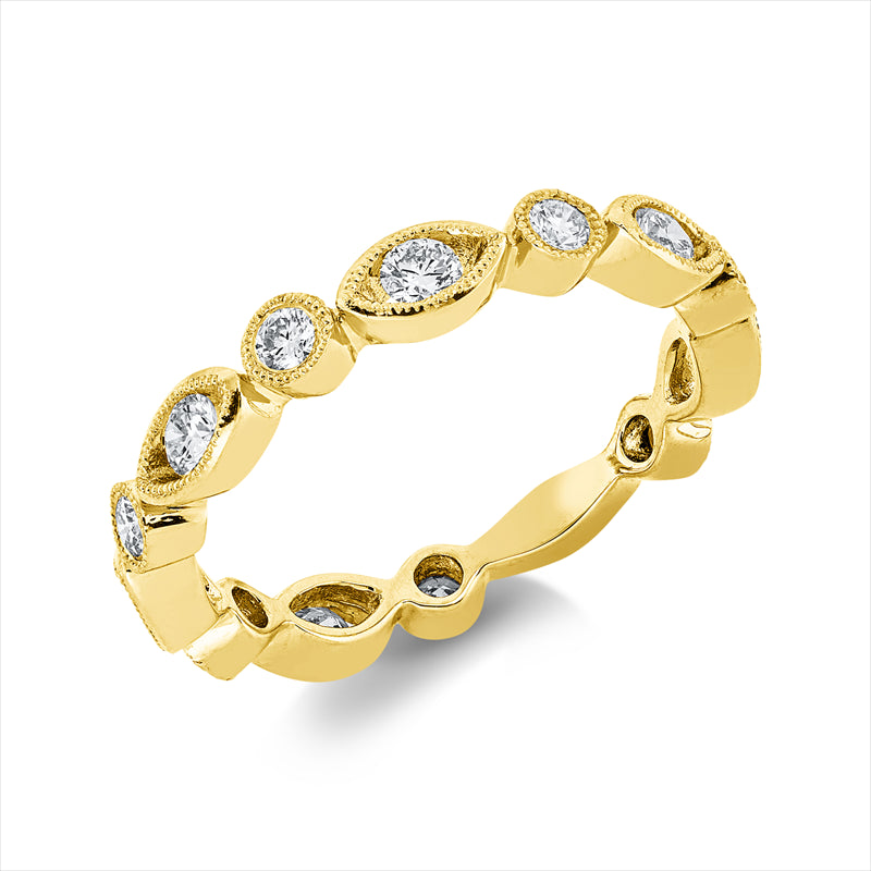 Ring    aus 750/-18 Karat Gelbgold mit 13 Diamanten 0