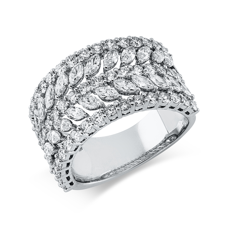 Ring    aus 750/-18 Karat Weißgold mit 77 Diamanten 2