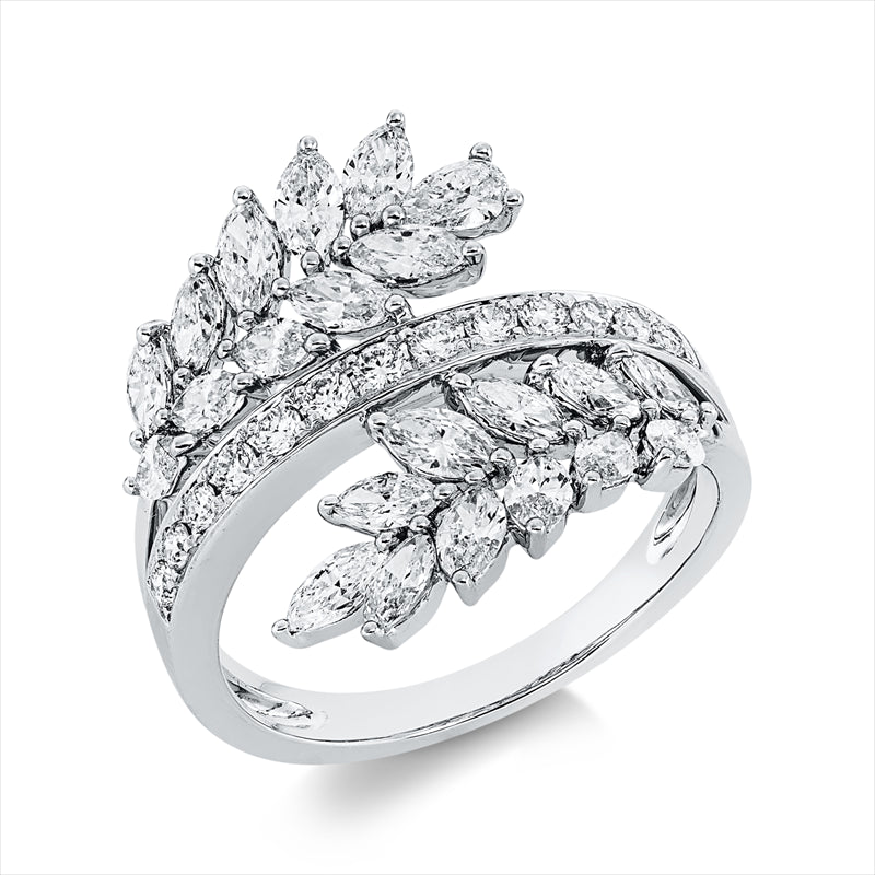 Ring    aus 750/-18 Karat Weißgold mit 35 Diamanten 1