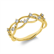 Ring    aus 750/-18 Karat Gelbgold mit 15 Diamanten 0