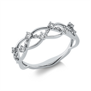 Ring    aus 750/-18 Karat Weißgold mit 15 Diamanten 0