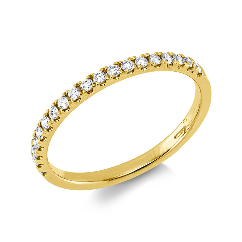 Ring    aus 750/-18 Karat Gelbgold mit 19 Diamanten 0