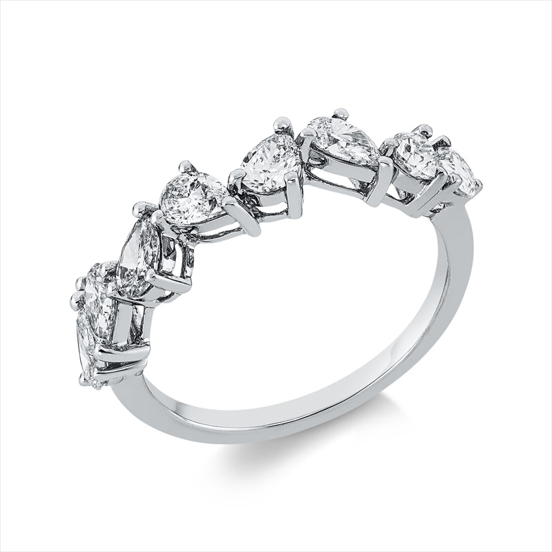 Ring    aus 750/-18 Karat Weißgold mit 8 Diamanten 1