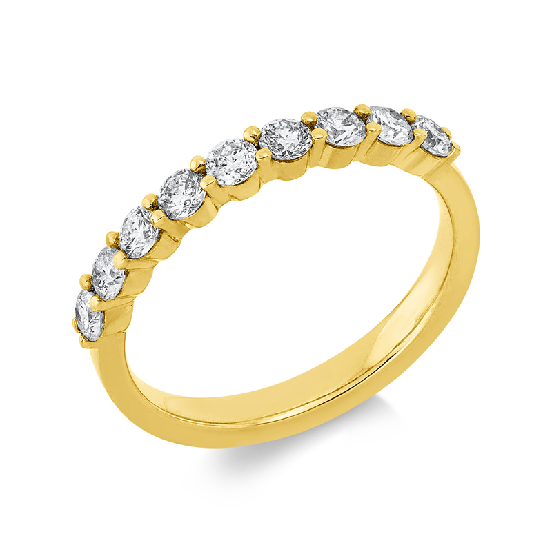 Ring    aus 750/-18 Karat Gelbgold mit 9 Diamanten 0