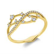 Ring    aus 750/-18 Karat Gelbgold mit 33 Diamanten 0