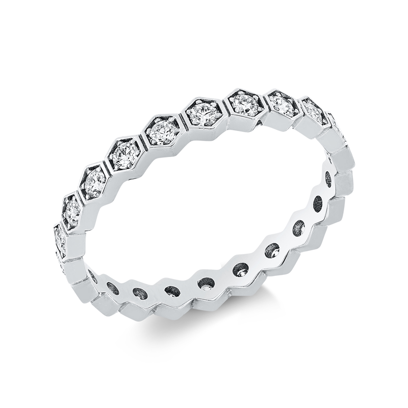 Ring    aus 750/-18 Karat Weißgold mit 22 Diamanten 0