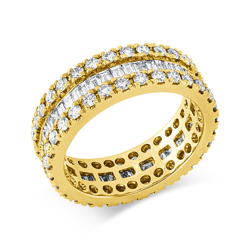 Ring    aus 750/-18 Karat Gelbgold mit 111 Diamanten 2