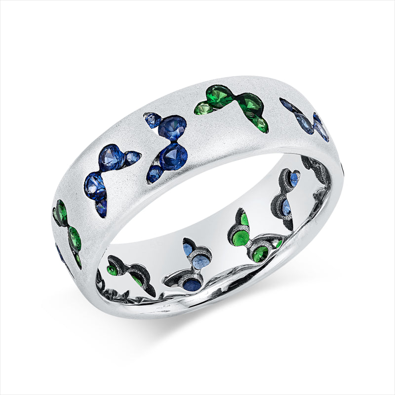 Ring mit Tsavorith  aus 750/-18 Karat Weißgold  