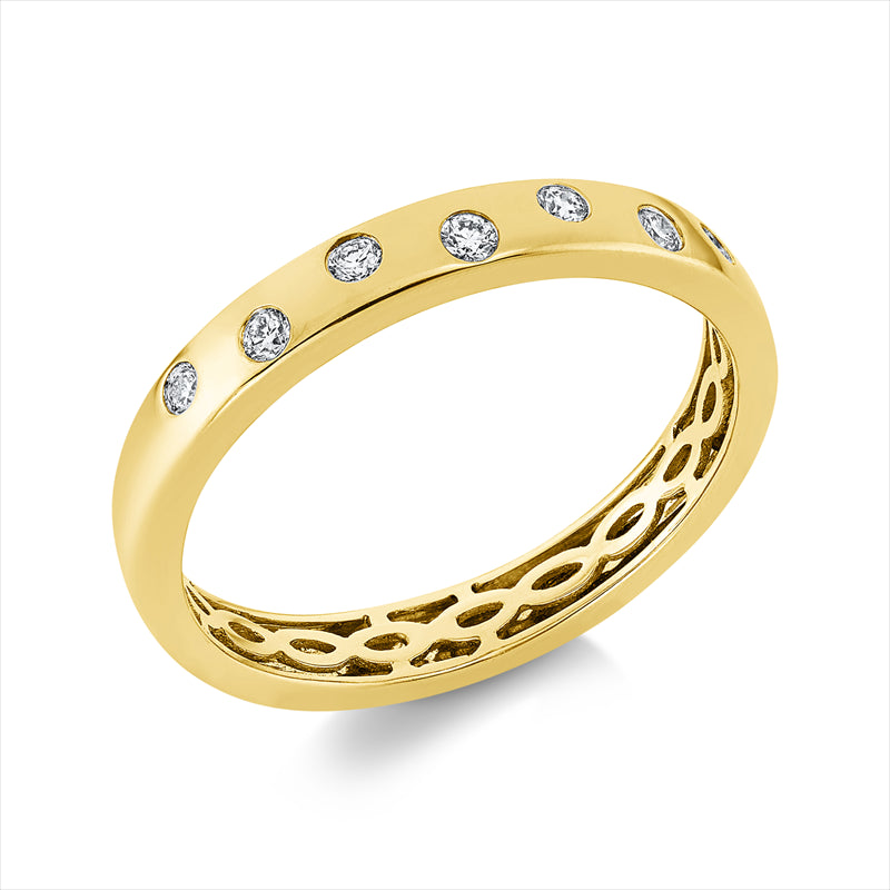Ring    aus 750/-18 Karat Gelbgold mit 7 Diamanten 0