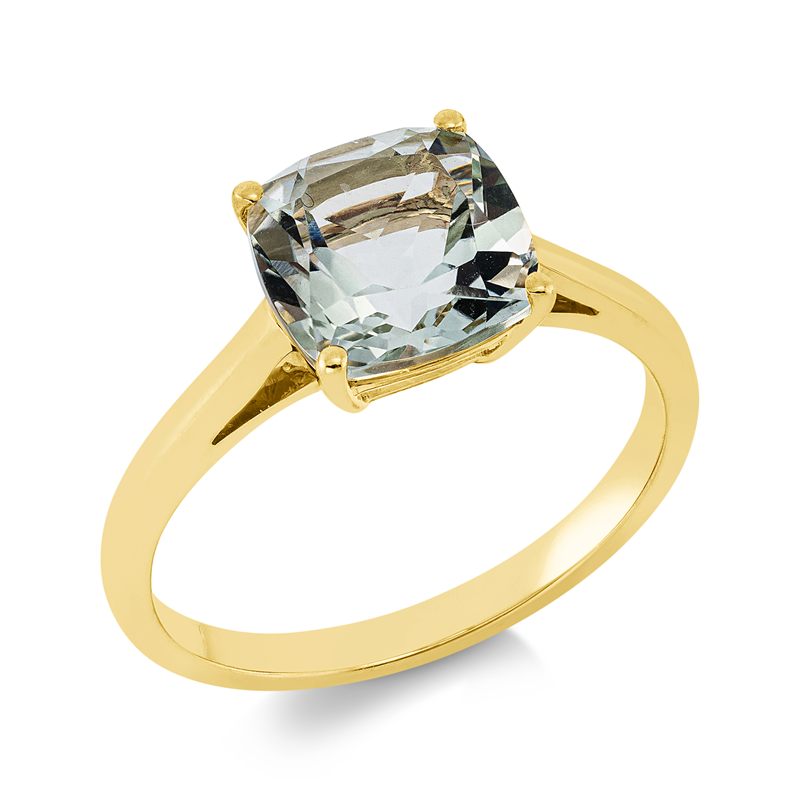 Ring mit Amethyst  aus 750/-18 Karat Gelbgold  