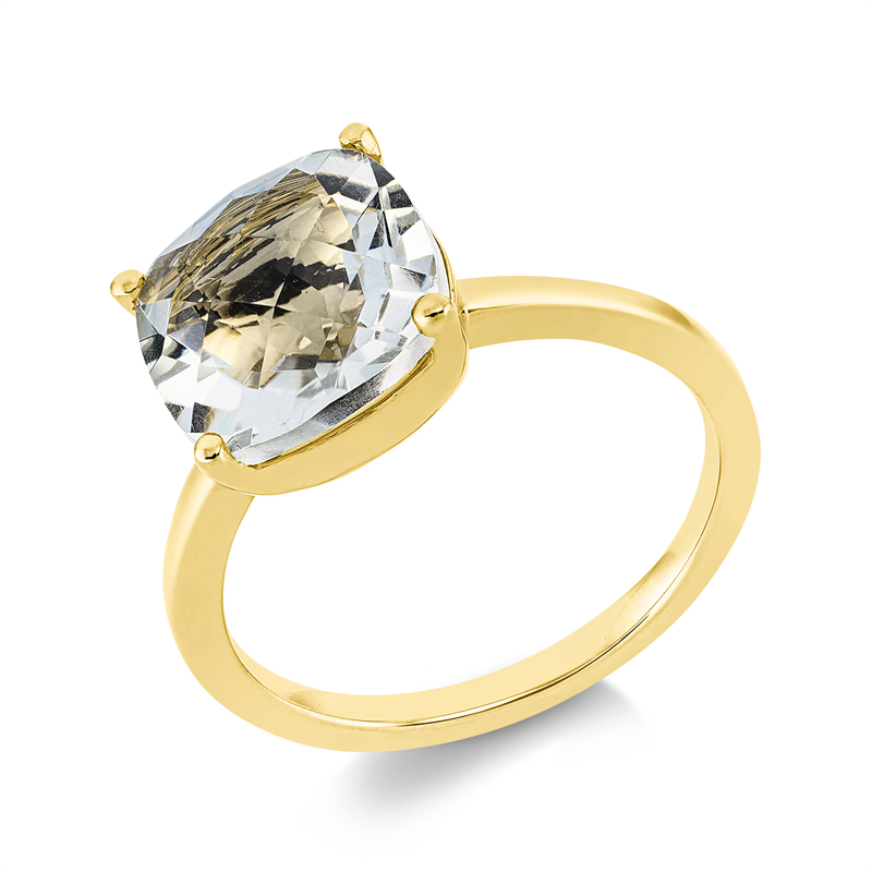 Ring mit Amethyst  aus 750/-18 Karat Gelbgold  