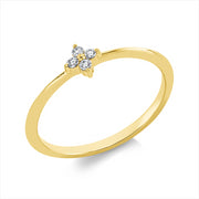 Ring    aus 750/-18 Karat Gelbgold mit 4 Diamanten 0