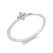 Ring    aus 750/-18 Karat Weißgold mit 4 Diamanten 0