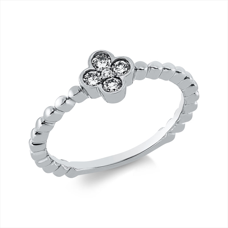 Ring    aus 750/-18 Karat Weißgold mit 5 Diamanten 0