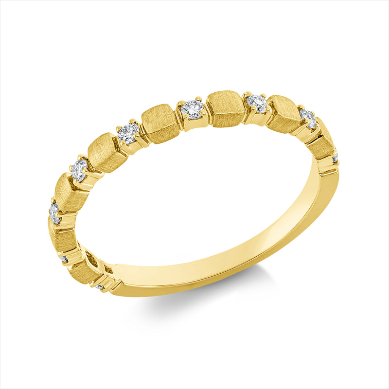 Ring    aus 750/-18 Karat Gelbgold mit 9 Diamanten 0