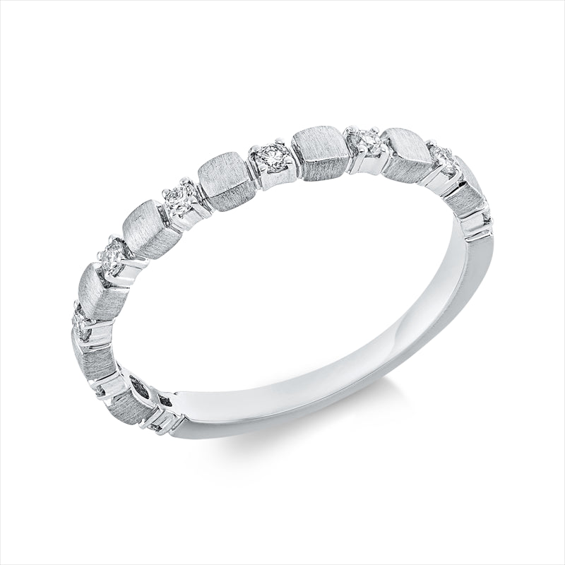 Ring    aus 750/-18 Karat Weißgold mit 9 Diamanten 0