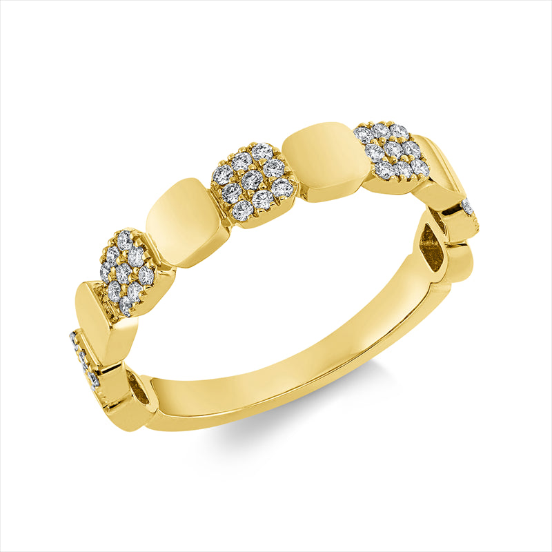 Ring    aus 750/-18 Karat Gelbgold mit 45 Diamanten 0