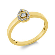 Ring    aus 750/-18 Karat Gelbgold mit 13 Diamanten 0