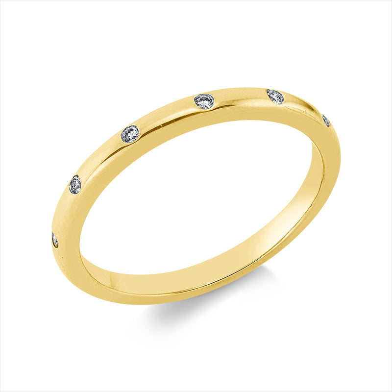 Ring    aus 750/-18 Karat Gelbgold mit 6 Diamanten 0
