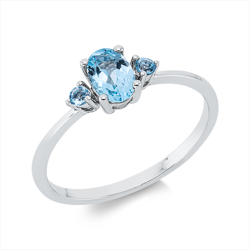 Ring mit Topas  aus 750/-18 Karat Weißgold  