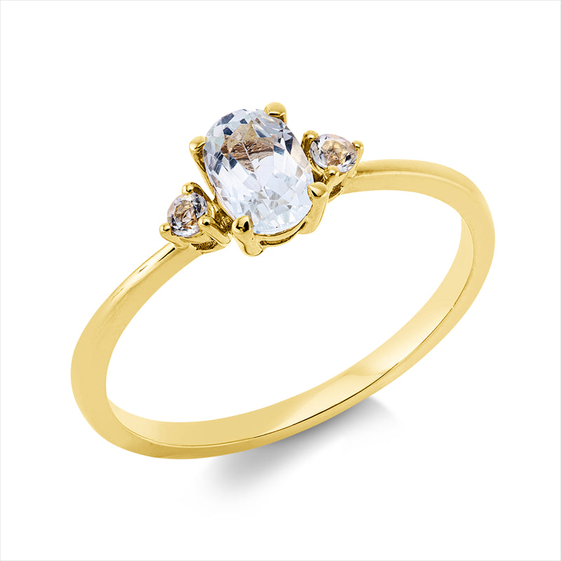 Ring mit Amethyst  aus 750/-18 Karat Gelbgold  