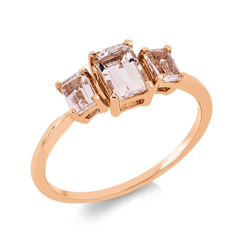 Ring mit Morganit  aus 750/-18 Karat Rotgold  