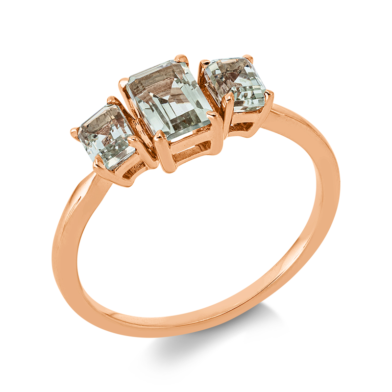 Ring mit Amethyst  aus 750/-18 Karat Rotgold  