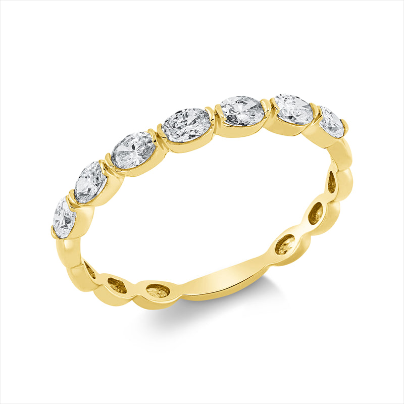 Ring    aus 750/-18 Karat Gelbgold mit 7 Diamanten 0