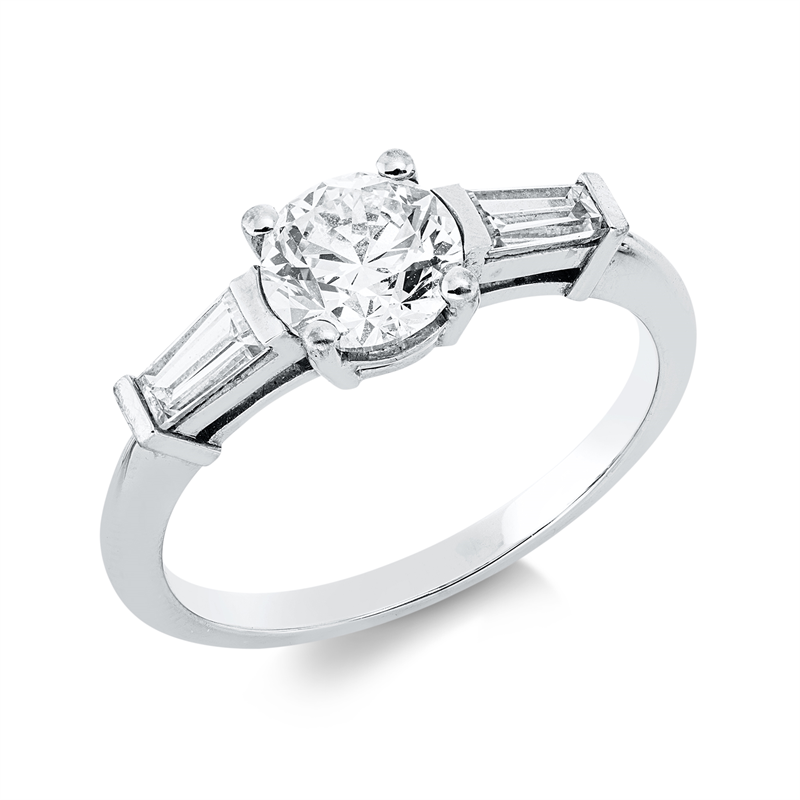 Ring    aus 750/-18 Karat Weißgold mit 3 Diamanten 1