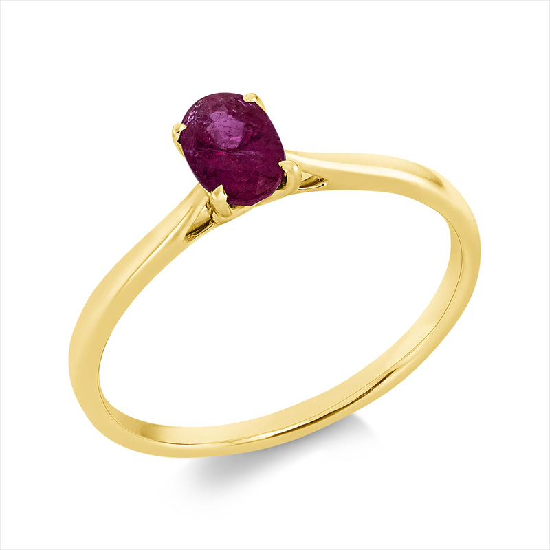 Ring mit Rubin  aus 750/-18 Karat Gelbgold MPM_SKIP_FIELD 