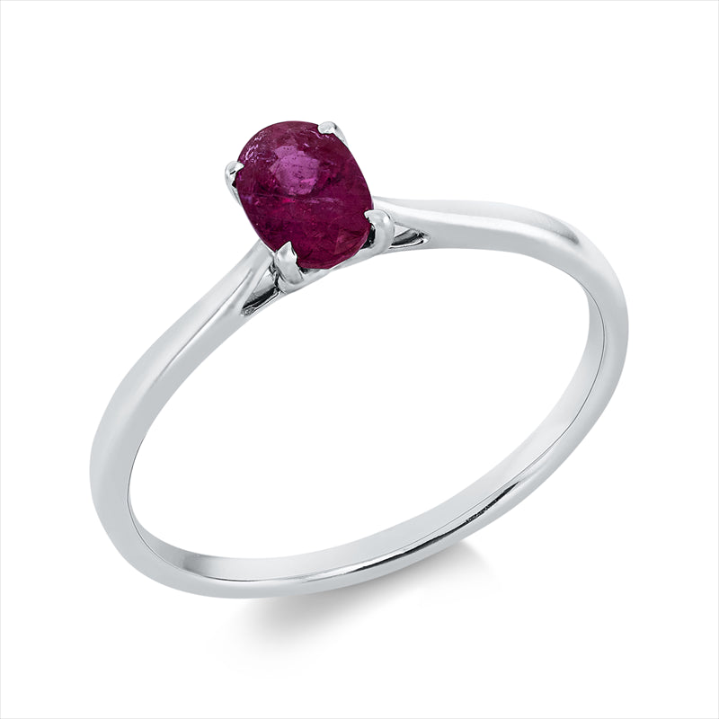 Ring mit Rubin  aus 750/-18 Karat Weißgold MPM_SKIP_FIELD 