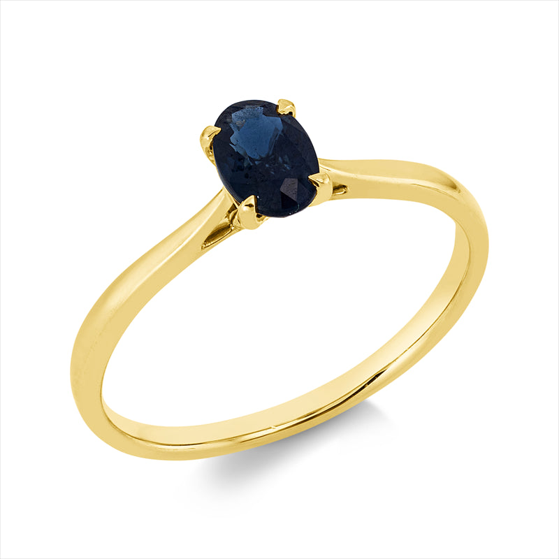 Ring mit Saphir  aus 750/-18 Karat Gelbgold  