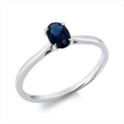 Ring mit Saphir  aus 750/-18 Karat Weißgold  