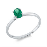 Ring mit Smaragd  aus 750/-18 Karat Weißgold MPM_SKIP_FIELD 