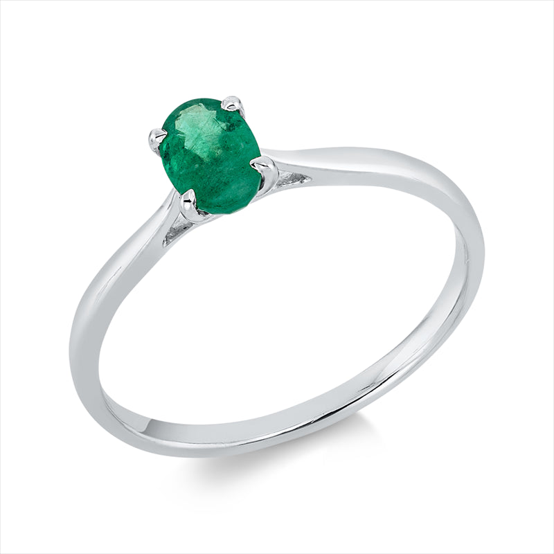 Ring mit Smaragd  aus 750/-18 Karat Weißgold MPM_SKIP_FIELD 