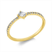 Ring    aus 750/-18 Karat Gelbgold mit 21 Diamanten 0