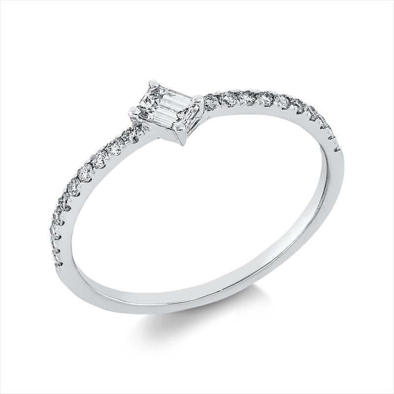 Ring    aus 750/-18 Karat Weißgold mit 21 Diamanten 0