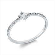 Ring    aus 750/-18 Karat Weißgold mit 21 Diamanten 0