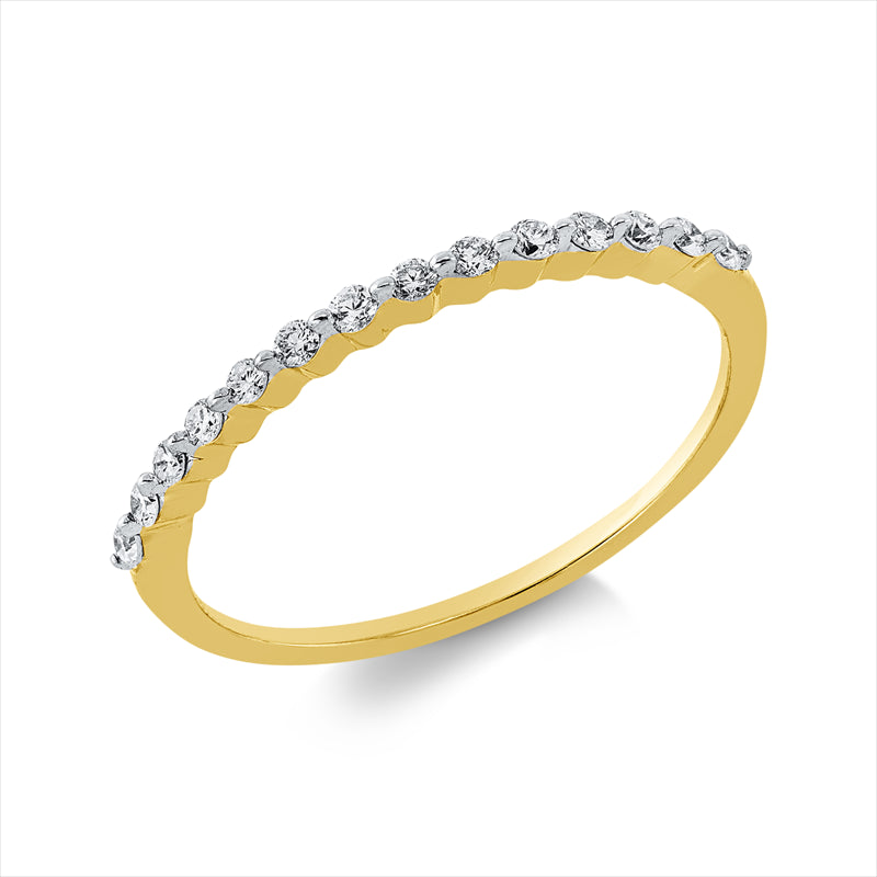 Ring    aus 750/-18 Karat Gelbgold mit 14 Diamanten 0