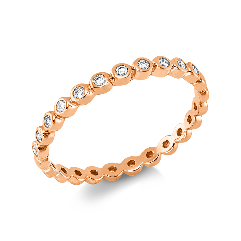Ring    aus 750/-18 Karat Rotgold mit 11 Diamanten 0